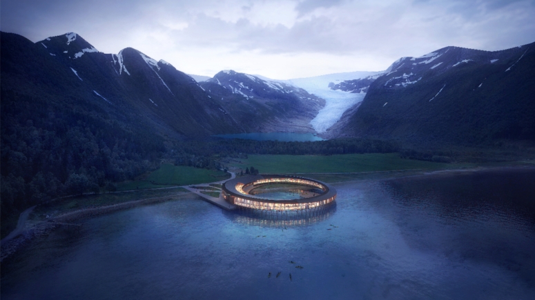 Snohetta Svart in Norwegen ist ein Hotel dass Energie erzeugt