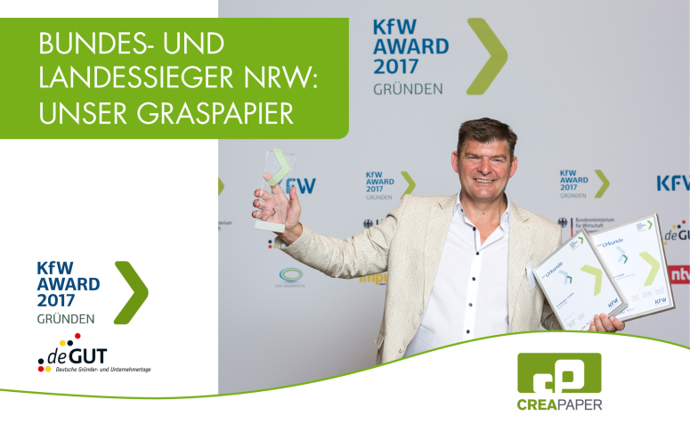 Creapaper gewinnt den KFW Award Graspapier